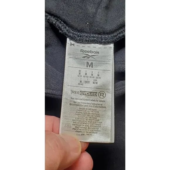 Reebok Women's Sz M Lux 24k Gold Fleece Sweatshirt Hoodie Winter C12-9 - Picture 7 of 10